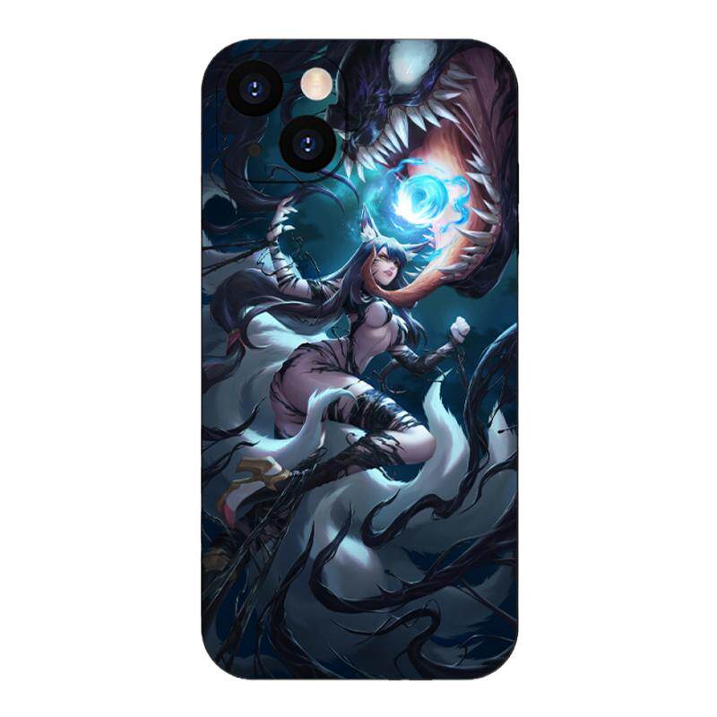 英雄联盟阿狸插画手机壳适用iPhone14苹果15ProMax全包防摔硅胶OPPO华为VIVO小米红米一加三星动漫二次元
