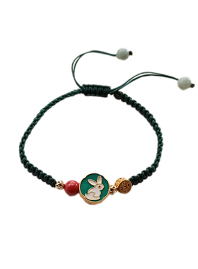 纯然女古法沙金文艺复古生肖手链