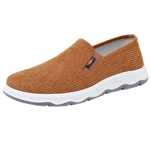 意迪森老北京布鞋男款中老年爸爸鞋透气一脚蹬男鞋厚底轻便艾草鞋