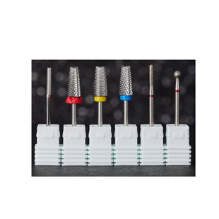 俄式前置处理去死皮刻磨指甲卸甲陶瓷钨钢美甲打磨机磨头钻头套装