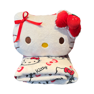 可爱Kt猫咪毛绒午睡抱枕毯子空调被子二合一玩偶女生两用生日礼物