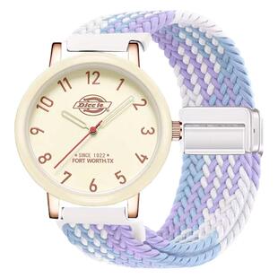 适用Dickies手表表带初高中女学生磁吸编织透气石英表CL-602腕带