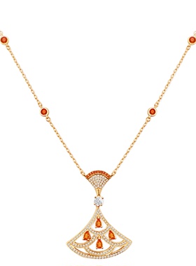 镂空满钻裙子项链女士轻奢高级感