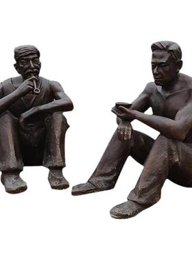 田间地头民俗人物雕塑户外