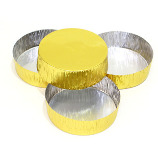 铝箔月饼托金色圆形蛋糕盒西点蛋糕杯加厚锡纸烘焙模具布列塔尼托