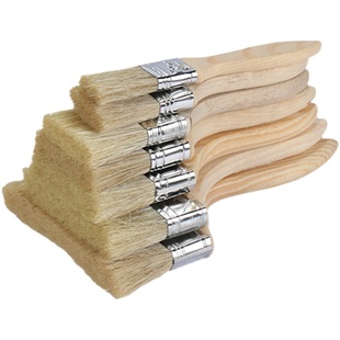 厂家直销木柄鬃毛猪毛刷工业用油漆刷烧烤软毛胶水刷家用清洁除尘