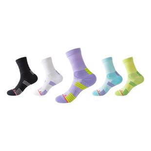 运动袜子女款中筒纯棉毛巾厚底专业跑步马拉松羽毛球专用女士长筒