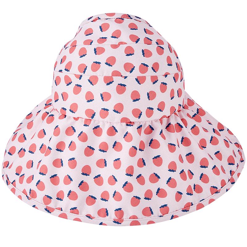 巴拉巴拉儿童帽子女童空顶遮阳帽大帽檐设计透气舒适亲子时尚甜美