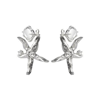 BOONEE海星清透宝石两用耳环