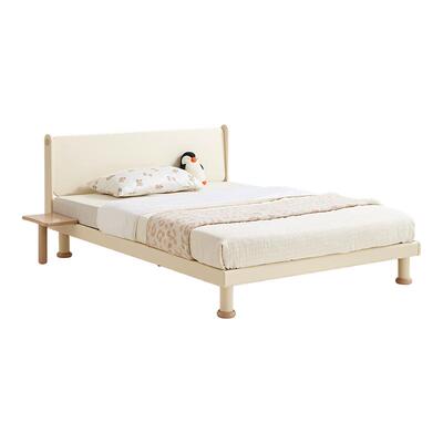 林氏奶油风全实木女孩公主儿童床