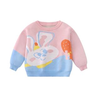 宝宝毛衣冬季纯棉男童上衣加厚毛线衣女童衣服童装儿童针织衫冬装