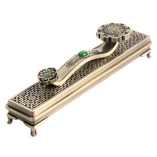 如意合金卧香炉家用室内线香炉香盒香插檀香沉香熏香炉仿古香薰炉