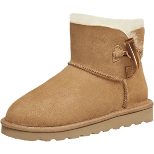 TATA他她云感雪地靴女鞋皮毛一体加绒保暖棉鞋毛毛鞋棉靴MXZ02DD5