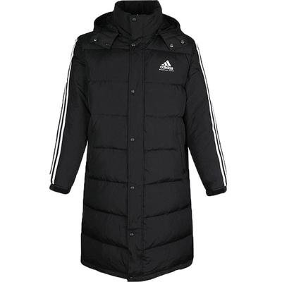 阿迪达斯羽绒服男女情侣长款