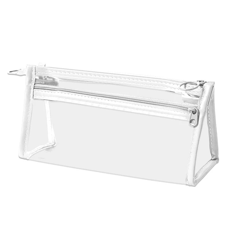 熊猫透明笔袋简约双层大容量