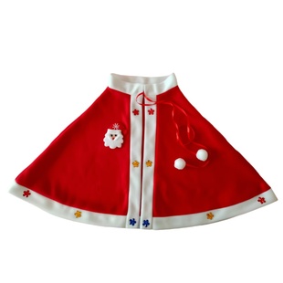 幼儿园小朋友圣诞老人装扮披肩斗篷男女童红色披风圣诞节服装儿童