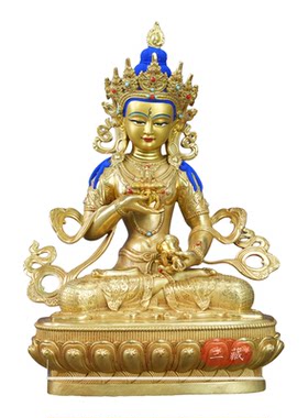 藏传纯铜摧破金刚佛像全鎏金摆件