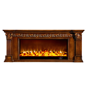 2米欧式壁炉装饰柜 遥控电子壁炉架定制客厅实木仿真火壁炉电视柜