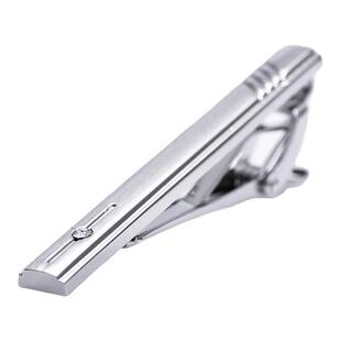 诺斯马丁领带夹男士高档商务正装轻奢高级领夹领带夹子银色镶钻