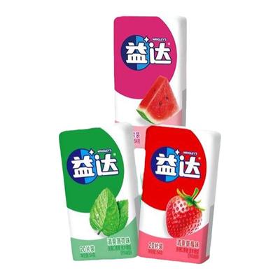 益达口香糖木糖醇54g20片粒组合装薄荷味口气清新【日常团】