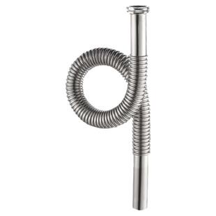 极北洗手盆不锈钢下水管面盆下水器排水管脸盆台盆防臭波纹管配件