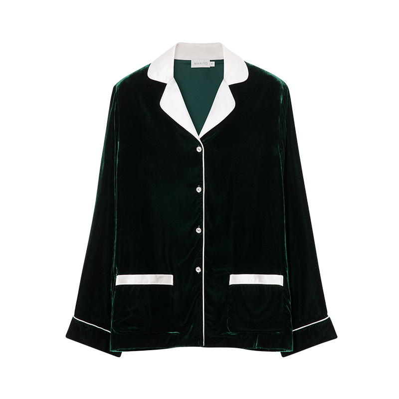 MANITO/曼尼陀Authentic真丝睡衣套装舒适桑蚕丝家居服早春高级