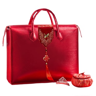 婚庆四件套包装袋冬夏凉被红色结婚陪嫁喜被子收纳袋棉被牛津手提