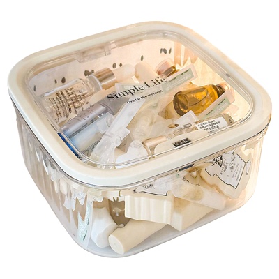 次抛精华收纳盒子桌面亚克力透明桌上化妆品护肤小样小杂物置物架