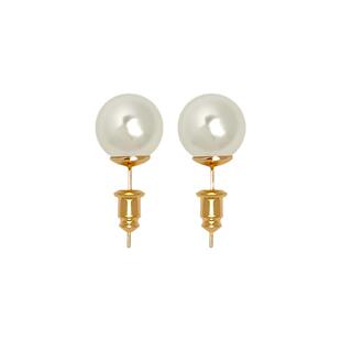 大珍珠耳钉耳环法式女轻奢高级感春夏气质12mm耳饰品2024新款
