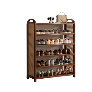 中古风鞋架多层家用门口好看简易鞋柜入户玄关2026新款鞋子收纳柜