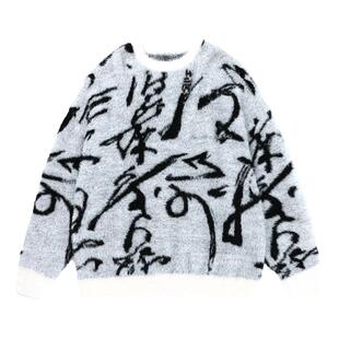 BJHG不计后果仿貂毛新中式毛衣男款春季宽松慵懒风情侣外套针织衫