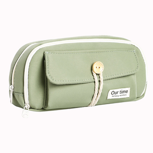 2024新款韩版大容量笔袋文具盒可爱高颜值ins风大容量简约笔袋初高中学生女高颜值文具收纳袋网红铅笔袋