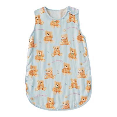 Oak Family婴儿成长背心睡袋夏季儿童纱布分腿睡带一体式防踢被