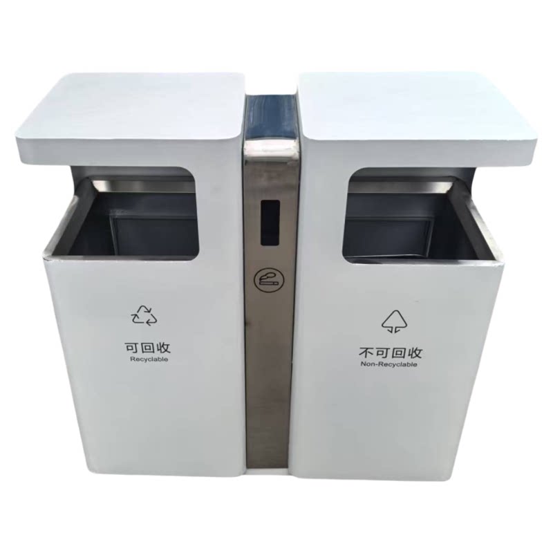 户外不锈钢分类大号环卫垃圾桶
