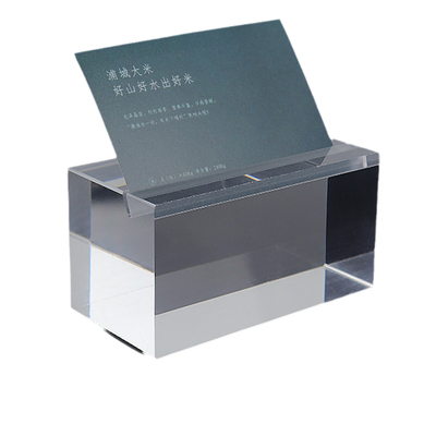亚菜牌展示摆件架桌面亚克力名片底座高档活动留言夹便签婚礼促销