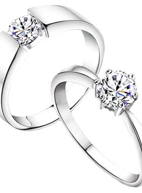 永恒求婚仿真风道具活口六爪钻戒