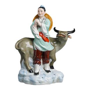 景德镇陶瓷牛郎织女雕塑瓷厂厂货办公客厅茶室摆件摆设装饰工艺品