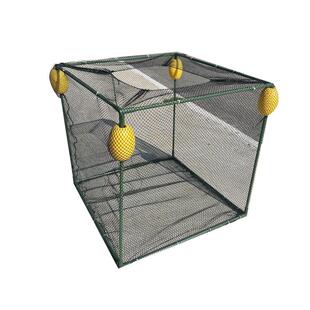 新款立体支架养鱼网箱熟料养存鱼有结网箱不伤鱼大鱼塘钓漂浮鱼护