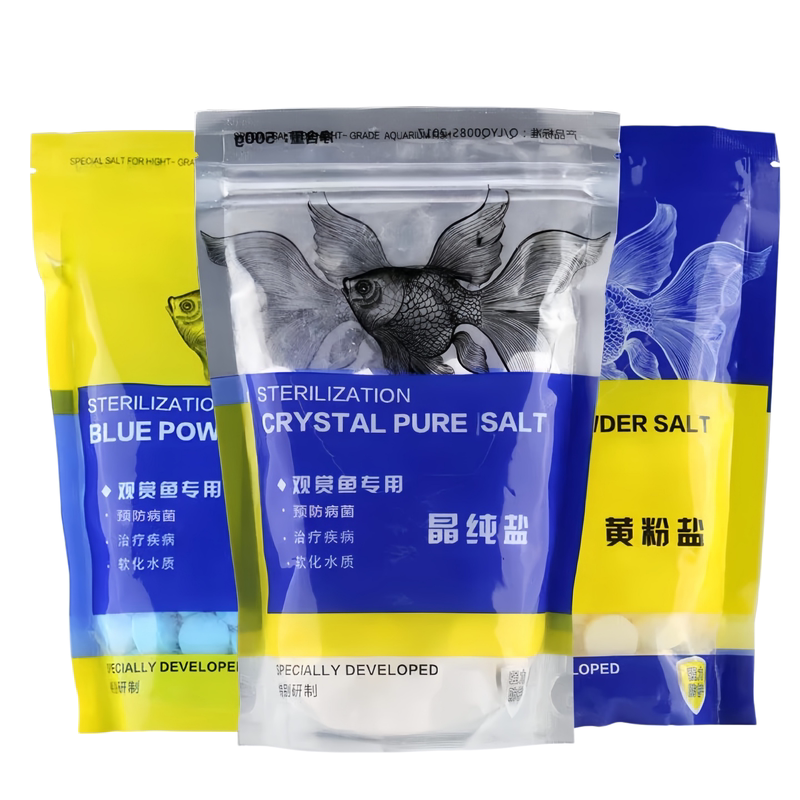 水族观赏鱼鱼缸专用水族杀菌盐热带鱼黄粉盐海盐矿物粗盐