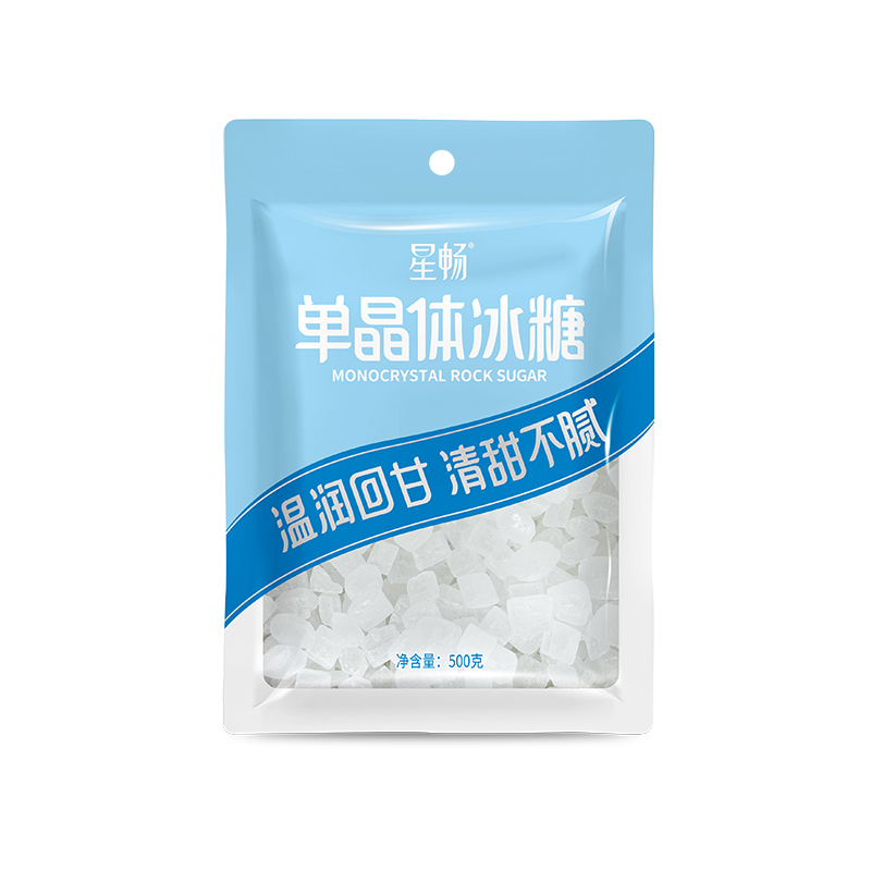 家用单晶白冰糖块小颗粒500g即食纯甘蔗食糖银耳炖梨正品