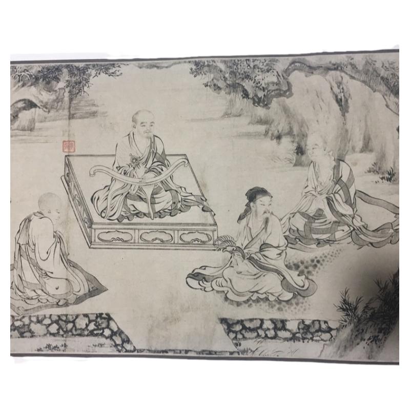高清艺术喷绘画芯装裱手卷学习