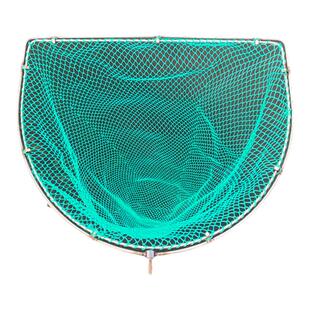 8M毫米口实心不锈钢大物抄网头捞鱼网兜捞虾螺网圈杆鱼具钓鱼配件