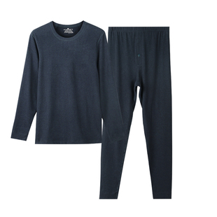 格凯男士青年纯色加厚双面绒发热秋衣秋裤暖丽绒轻羽衣保暖内衣冬