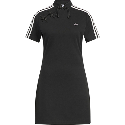 Adidas/阿迪达斯正品2025 三叶草女士新中式立领连衣裙KB6409