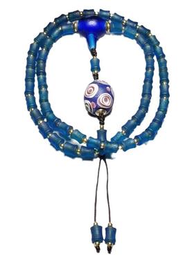 老琉璃毛衣链女款冰透竹节项链