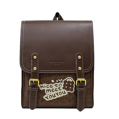 复古英伦学院风双肩包