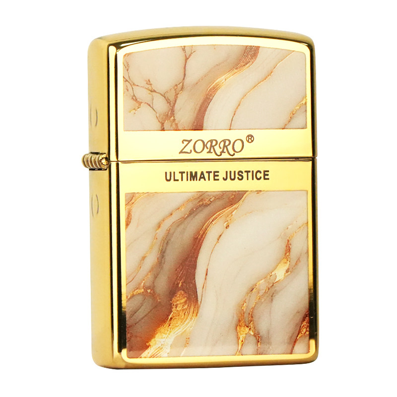 ZORRO佐罗正品金色防风打火机