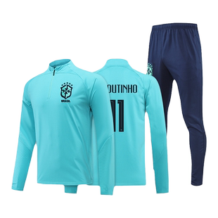 22世界杯秋冬巴西队足球服长袖训练服套装男内马尔定制保暖出场服