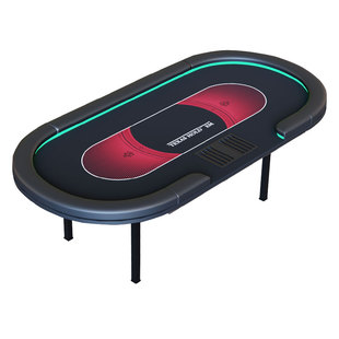 佰偌专业折叠德州扑克牌桌子 可定制德扑台面 LED灯USB充电筹码桌