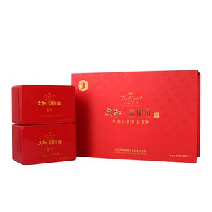 文新信阳红茶茶叶正宗工夫红茶果香正红年货送长辈茶叶礼盒装160g